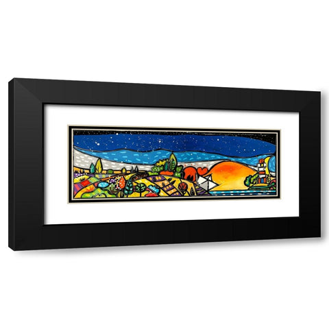 E un romantico tramonto Black Modern Wood Framed Art Print with Double Matting by Wallas