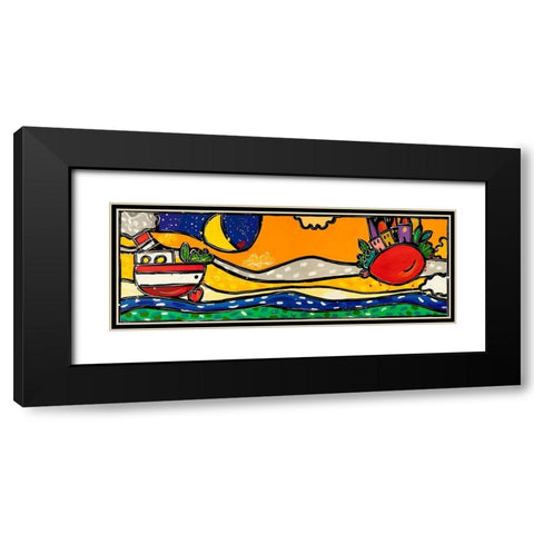 Leggeri leggeri Black Modern Wood Framed Art Print with Double Matting by Wallas