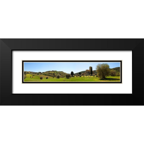 Abbazia di S. Antimo-Val d Orcia-Tuscany Black Modern Wood Framed Art Print with Double Matting by Pangea Images