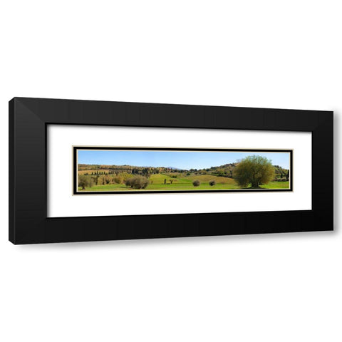 Val dOrcia-Siena-Tuscany Black Modern Wood Framed Art Print with Double Matting by Pangea Images