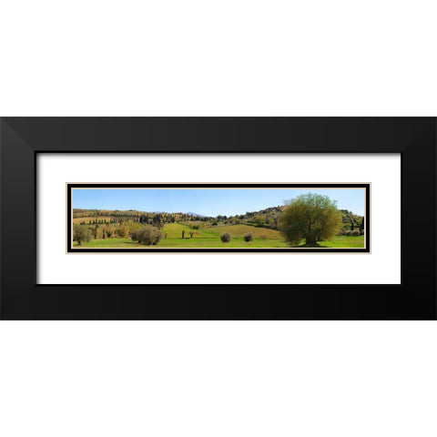 Val dOrcia-Siena-Tuscany Black Modern Wood Framed Art Print with Double Matting by Pangea Images