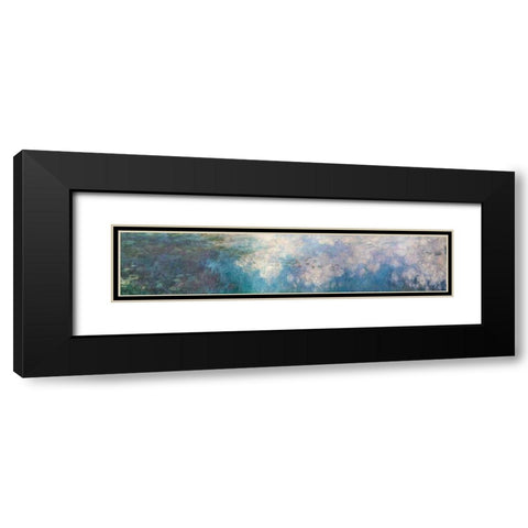 The Water Lilies - The Clouds Black Modern Wood Framed Art Print with Double Matting by Monet, Claude