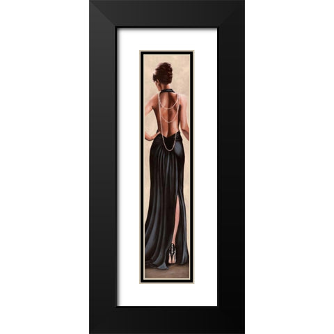 Soiree Black Modern Wood Framed Art Print with Double Matting by Duval, Sonya