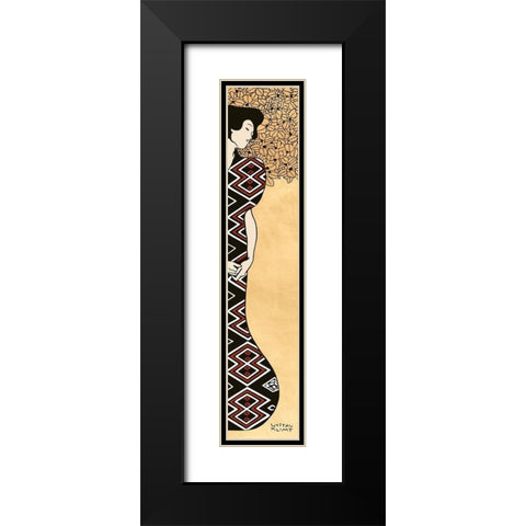 Woman and Tree I (Gold) Black Modern Wood Framed Art Print with Double Matting by Gustav, Klimt