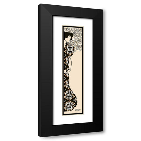 Woman and Tree I (Neutral) Black Modern Wood Framed Art Print with Double Matting by Gustav, Klimt