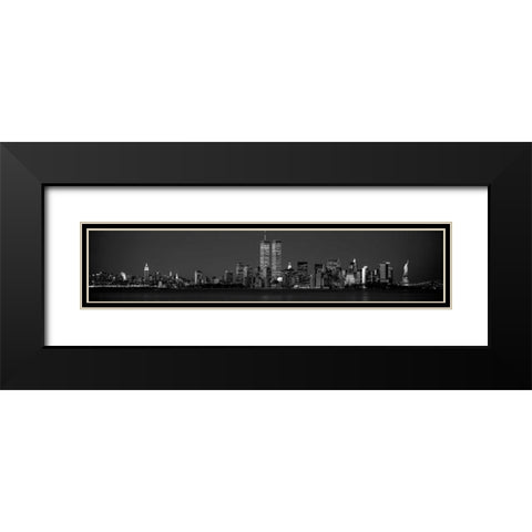 Manhattan Skyline 2001 Black Modern Wood Framed Art Print with Double Matting by Berenholtz, Richard