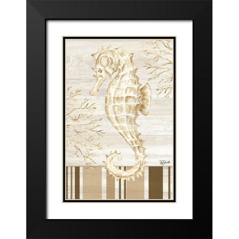 Calm Shores X Black Modern Wood Framed Art Print with Double Matting by Tre Sorelle Studios