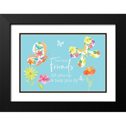 Dreams Take Flight on Blue IV Black Modern Wood Framed Art Print with Double Matting by Reed, Tara