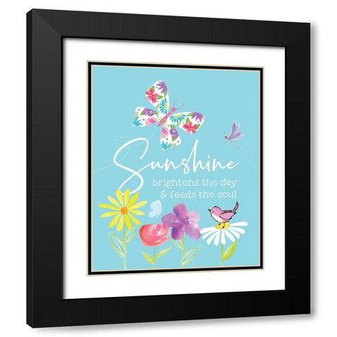 Dreams Take Flight on Blue VI Black Modern Wood Framed Art Print with Double Matting by Reed, Tara