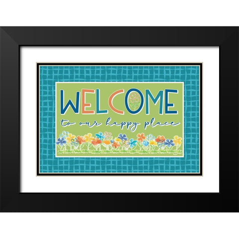 Happy at Home I Black Modern Wood Framed Art Print with Double Matting by Reed, Tara