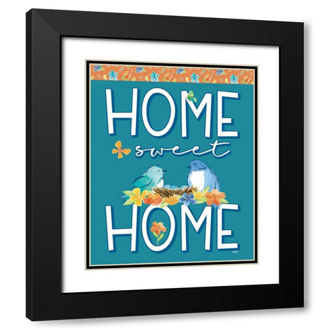 Happy at Home XX Black Modern Wood Framed Art Print with Double Matting by Reed, Tara