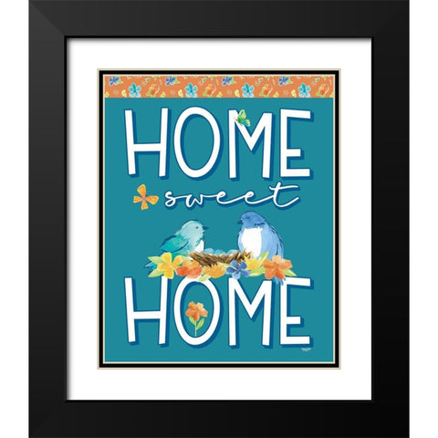 Happy at Home XX Black Modern Wood Framed Art Print with Double Matting by Reed, Tara