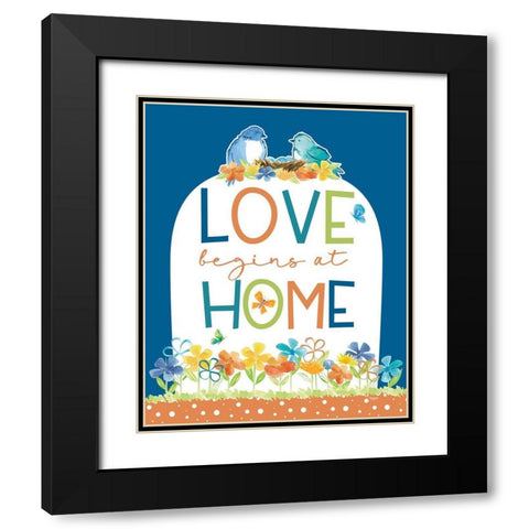 Happy at Home XXI Black Modern Wood Framed Art Print with Double Matting by Reed, Tara