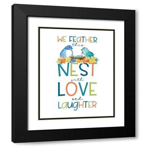 Happy at Home XXV Black Modern Wood Framed Art Print with Double Matting by Reed, Tara