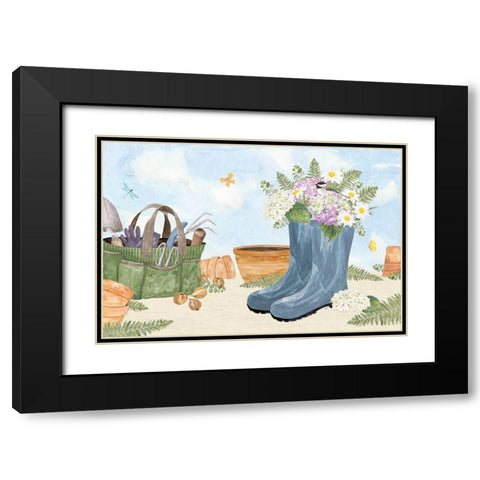In My Garden II Black Modern Wood Framed Art Print with Double Matting by Reed, Tara
