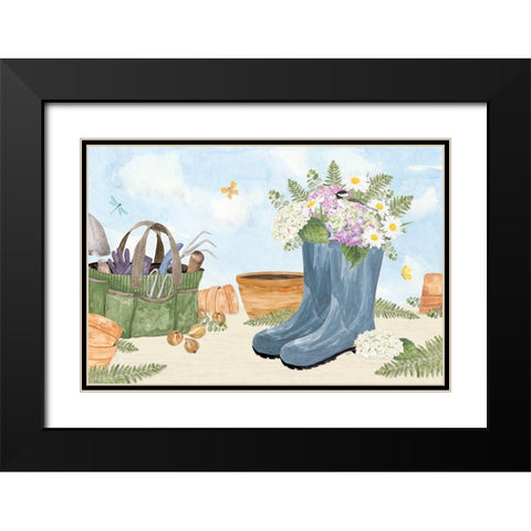 In My Garden II Black Modern Wood Framed Art Print with Double Matting by Reed, Tara