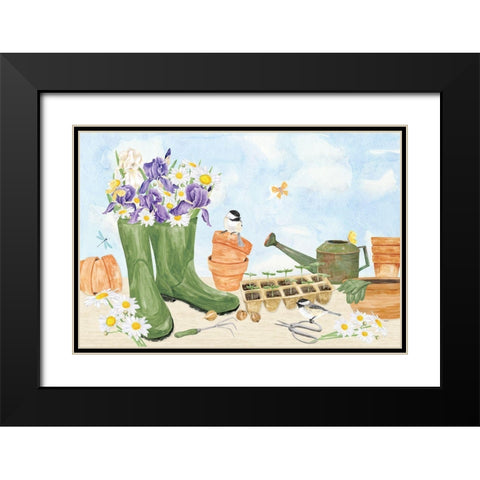 In My Garden III Black Modern Wood Framed Art Print with Double Matting by Reed, Tara