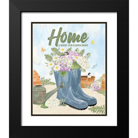 In My Garden XVII Black Modern Wood Framed Art Print with Double Matting by Reed, Tara