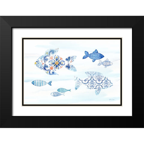 Mediterranean Breezes XII Black Modern Wood Framed Art Print with Double Matting by Coulter, Cynthia