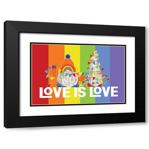 Pride Gnomes XIV Black Modern Wood Framed Art Print with Double Matting by Reed, Tara
