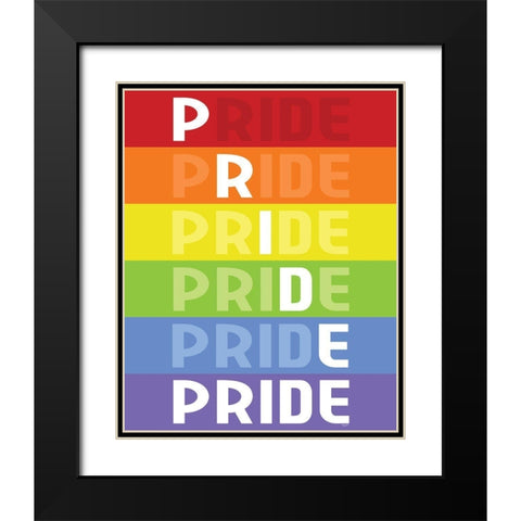 Pride Gnomes XVII Black Modern Wood Framed Art Print with Double Matting by Reed, Tara