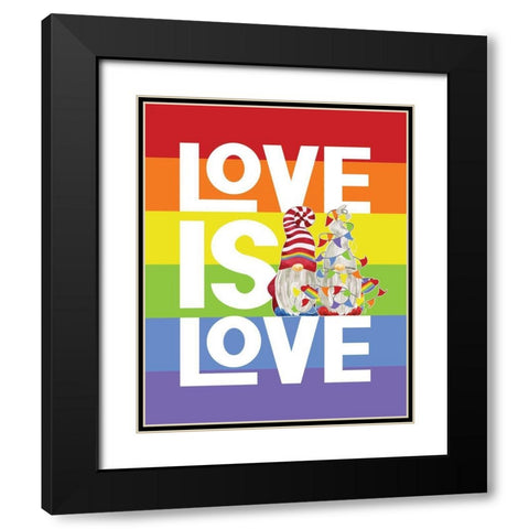 Pride Gnomes XXII Black Modern Wood Framed Art Print with Double Matting by Reed, Tara