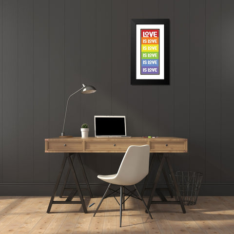 Pride Gnomes XXV Black Modern Wood Framed Art Print with Double Matting by Reed, Tara