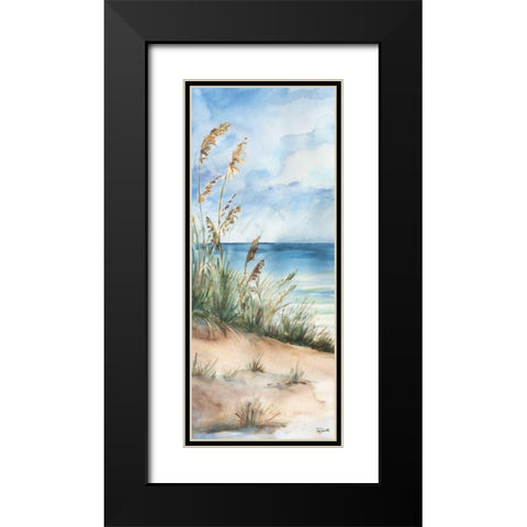 Seaview Panel I Black Modern Wood Framed Art Print with Double Matting by Tre Sorelle Studios