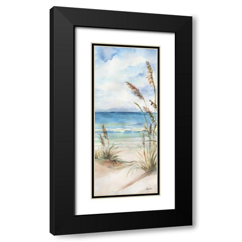 Seaview Panel II Black Modern Wood Framed Art Print with Double Matting by Tre Sorelle Studios