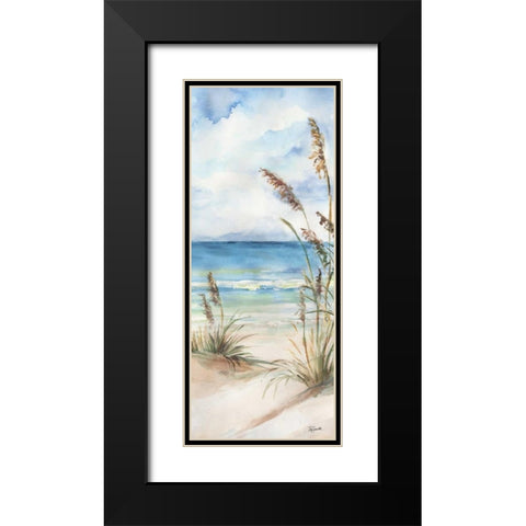 Seaview Panel II Black Modern Wood Framed Art Print with Double Matting by Tre Sorelle Studios