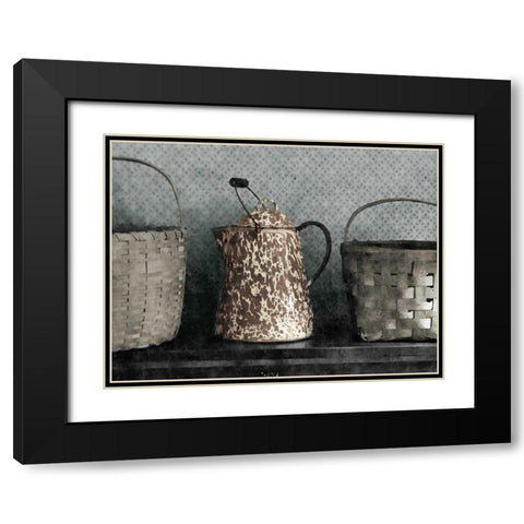 Farmhouse Black Modern Wood Framed Art Print with Double Matting by Romita, Denise
