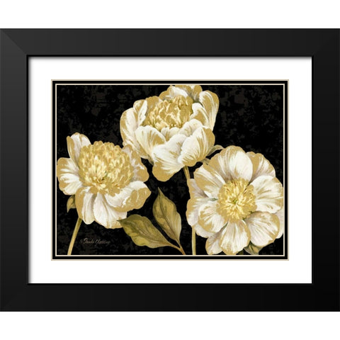 Touch of Gold Landscape on Black Black Modern Wood Framed Art Print with Double Matting by Gladding, Pamela