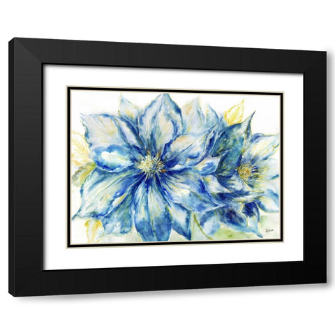 Indigo Splash Landscape Black Modern Wood Framed Art Print with Double Matting by Tre Sorelle Studios