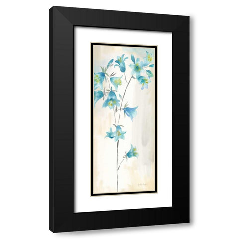 Watercolor Bluebells Panel I  Black Modern Wood Framed Art Print with Double Matting by Coulter, Cynthia