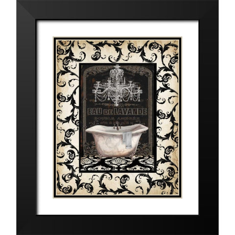 Midnight Bath with border I  Black Modern Wood Framed Art Print with Double Matting by Tre Sorelle Studios