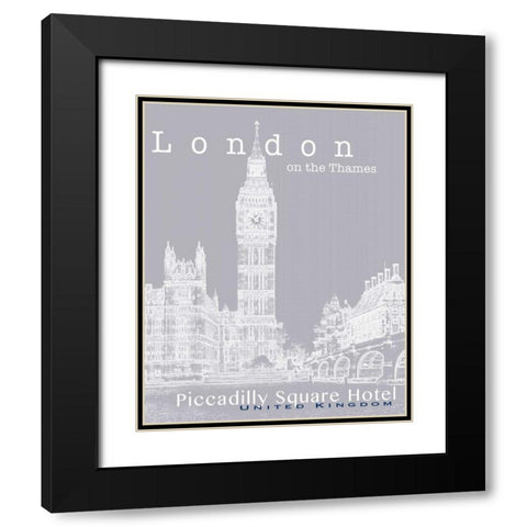 Travel Posters IV  Black Modern Wood Framed Art Print with Double Matting by Cusson, Marie Elaine