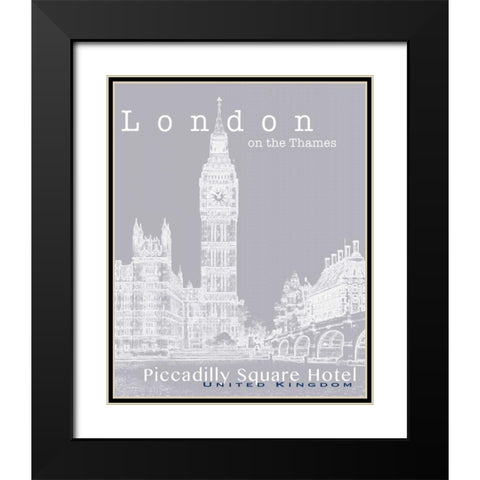 Travel Posters IV  Black Modern Wood Framed Art Print with Double Matting by Cusson, Marie Elaine