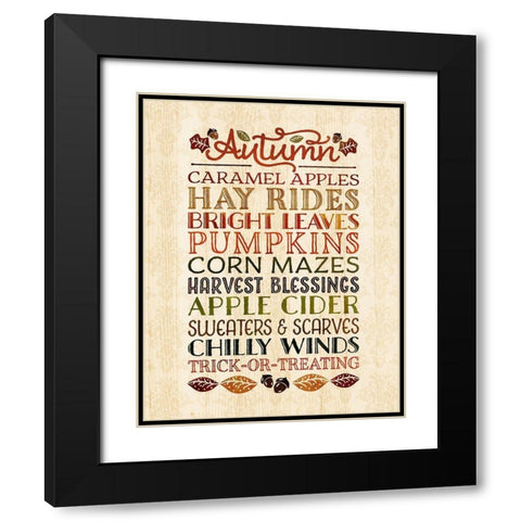 Signs of Autumn Black Modern Wood Framed Art Print with Double Matting by Noonday Designs