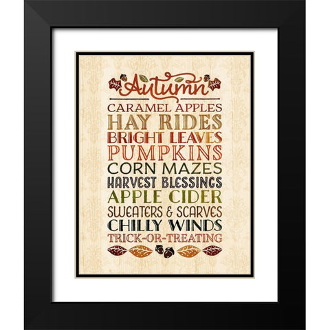 Signs of Autumn Black Modern Wood Framed Art Print with Double Matting by Noonday Designs