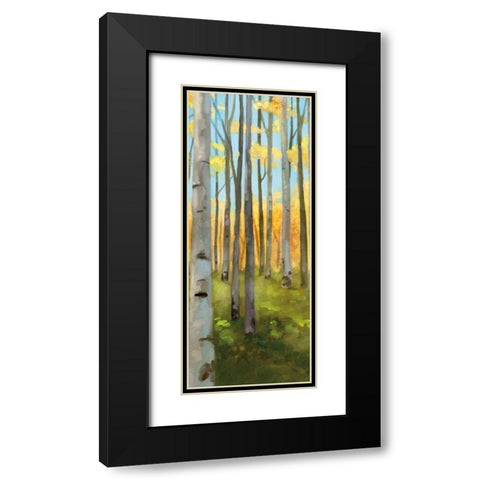 Birch Woods Panel I  Black Modern Wood Framed Art Print with Double Matting by Milan, Vittorio