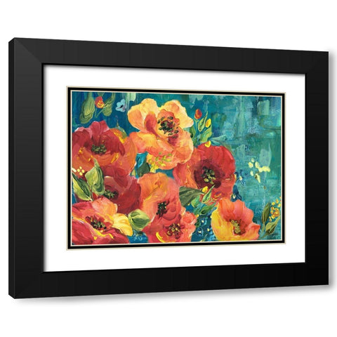 Rainbow Garden Landscape Black Modern Wood Framed Art Print with Double Matting by Tre Sorelle Studios