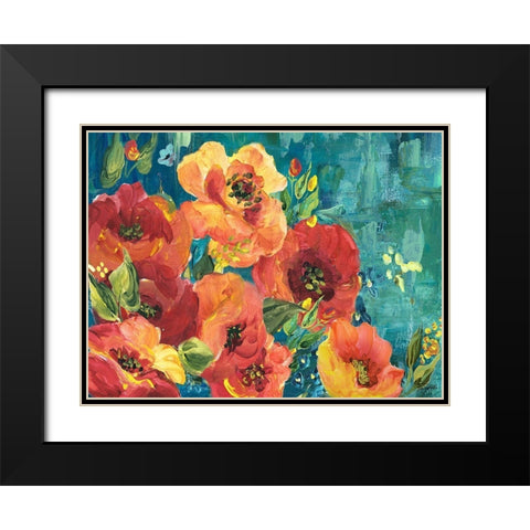 Rainbow Garden Landscape Black Modern Wood Framed Art Print with Double Matting by Tre Sorelle Studios