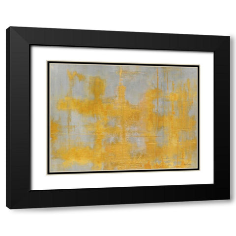 Golden Light Landscape Black Modern Wood Framed Art Print with Double Matting by Elaine-Cusson, Marie