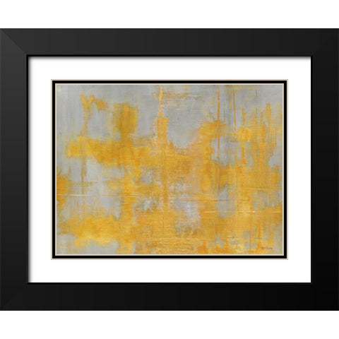 Golden Light Landscape Black Modern Wood Framed Art Print with Double Matting by Elaine-Cusson, Marie