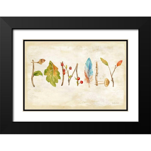 Nature Walk Family Sign Black Modern Wood Framed Art Print with Double Matting by Coulter, Cynthia