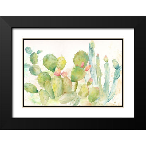 Cactus Garden Landscape Black Modern Wood Framed Art Print with Double Matting by Coulter, Cynthia
