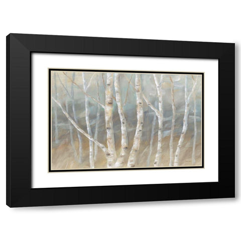 Silver Birch Landscape Black Modern Wood Framed Art Print with Double Matting by Coulter, Cynthia