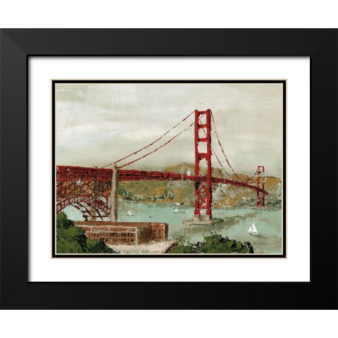 Golden Gate Bridge Black Modern Wood Framed Art Print with Double Matting by Cusson, Marie Elaine