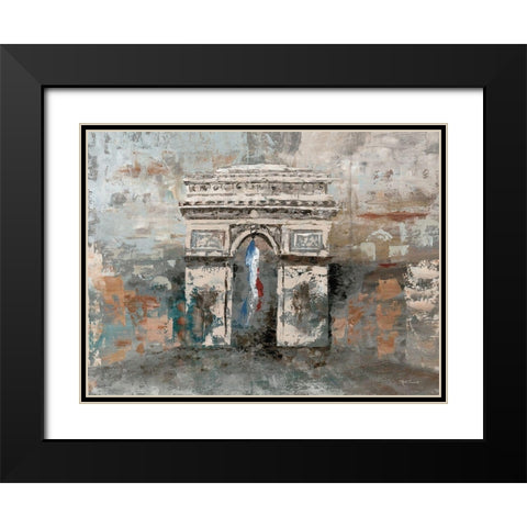 Arc de Triomphe Black Modern Wood Framed Art Print with Double Matting by Cusson, Marie Elaine