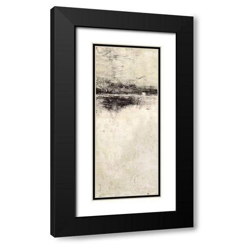Reflection in Ebony Panel I Black Modern Wood Framed Art Print with Double Matting by Cusson, Marie Elaine
